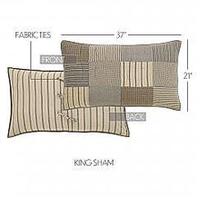 Load image into Gallery viewer, Sawyer Mill Charcoal King Sham 21x37