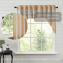 Load image into Gallery viewer, Kaila Ticking Gold Ruffled Swag Set of 2 36x36x16