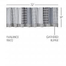 Load image into Gallery viewer, Sawyer Mill Black Patchwork Valance 19x72