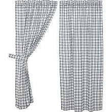 Load image into Gallery viewer, Sawyer Mill Blue Plaid Short Panel Set of 2 63x36