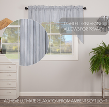 Load image into Gallery viewer, Sawyer Mill Blue Ticking Stripe Swag Set of 2 36x36x16
