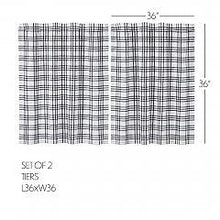 Load image into Gallery viewer, Sawyer Mill Black Plaid Tier Set of 2 L36xW36