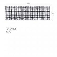 Load image into Gallery viewer, Sawyer Mill Black Plaid Valance 16x72
