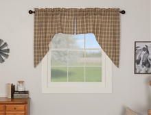 Load image into Gallery viewer, Sawyer Mill Charcoal Plaid Swag Set of 2 36x36x16