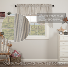 Load image into Gallery viewer, Hatteras Seersucker Blue Ticking Stripe Swag Set of 2 36x36x16