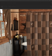 Load image into Gallery viewer, Farmhouse star shower curtain