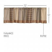 Load image into Gallery viewer, Sawyer Mill Charcoal Patchwork Valance 19x72