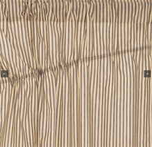 Load image into Gallery viewer, Sawyer Mill Charcoal Ticking Stripe Prairie Short Panel Set of 2 63x36x18
