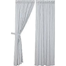 Load image into Gallery viewer, Sawyer Mill Blue Ticking Stripe Panel Set of 2 84x40