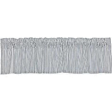 Load image into Gallery viewer, Sawyer Mill Blue Ticking Stripe Valance 16x72