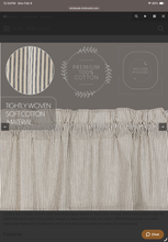 Load image into Gallery viewer, Hatteras Seersucker Blue Ticking Stripe Swag Set of 2 36x36x16