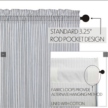 Load image into Gallery viewer, Sawyer Mill Blue Ticking Stripe Panel Set of 2 84x40