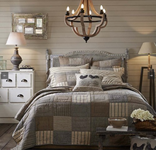 Load image into Gallery viewer, Sawyer Mill Charcoal King Quilt 105Wx95L