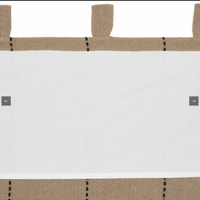 Load image into Gallery viewer, Stitched Burlap Natural Valance 16x72
