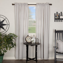 Load image into Gallery viewer, Annie Buffalo Grey Check Panel Set of 2 84x40