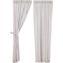 Load image into Gallery viewer, Annie Buffalo Grey Check Panel Set of 2 84x40