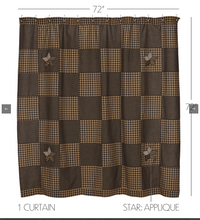 Load image into Gallery viewer, Farmhouse star shower curtain