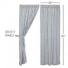 Load image into Gallery viewer, Sawyer Mill Blue Plaid Panel Set of 2 84x40