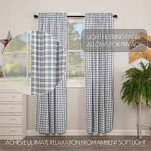 Load image into Gallery viewer, Sawyer Mill Blue Plaid Panel Set of 2 84x40
