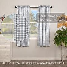 Load image into Gallery viewer, Sawyer Mill Blue Plaid Short Panel Set of 2 63x36