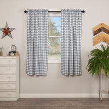Load image into Gallery viewer, Sawyer Mill Blue Plaid Short Panel Set of 2 63x36