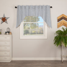 Load image into Gallery viewer, Sawyer Mill Blue Plaid Swag Set of 2 36x36x16