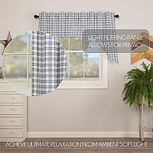 Load image into Gallery viewer, Sawyer Mill Blue Plaid Swag Set of 2 36x36x16