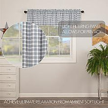 Load image into Gallery viewer, Sawyer Mill Blue Plaid Valance 16x72