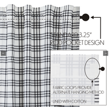Load image into Gallery viewer, Sawyer Mill Black Plaid Swag Set of 2 36x36x16