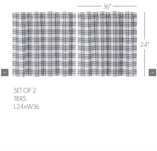 Load image into Gallery viewer, Sawyer Mill Black Plaid Tier Set of 2 L24xW36