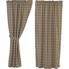Load image into Gallery viewer, Sawyer Mill Charcoal Plaid Short Panel Set of 2 63x36