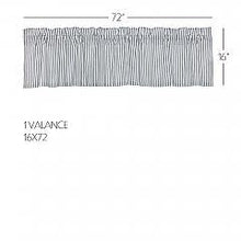 Load image into Gallery viewer, Sawyer Mill Blue Ticking Stripe Valance 16x72