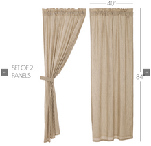 Load image into Gallery viewer, Sawyer Mill Charcoal Ticking Stripe Panel Set of 2 84x40