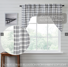 Load image into Gallery viewer, Sawyer Mill Black Plaid Swag Set of 2 36x36x16