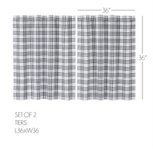 Load image into Gallery viewer, Sawyer Mill Black Plaid Tier Set of 2 L36xW36
