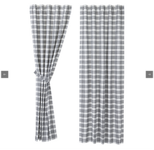 Load image into Gallery viewer, Sawyer Mill Black Plaid Panel Set of 2 84x40