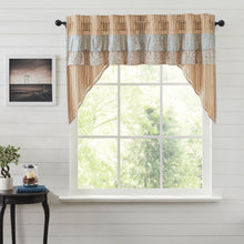 Load image into Gallery viewer, Kaila Ticking Gold Ruffled Swag Set of 2 36x36x16