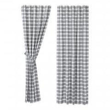 Load image into Gallery viewer, Sawyer Mill Black Plaid Panel Set of 2 84x40