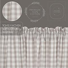 Load image into Gallery viewer, Annie Buffalo Grey Check Short Panel Set of 2 63x36