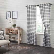 Load image into Gallery viewer, Sawyer Mill Black Plaid Panel Set of 2 84x40