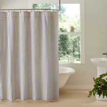Load image into Gallery viewer, Kaila Ticking Stripe Shower Curtain 72x72