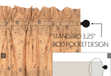 Load image into Gallery viewer, Maisie Short Panel Attached Scalloped Layered Valance Set of 2 63x36