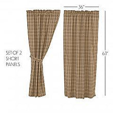 Load image into Gallery viewer, Sawyer Mill Charcoal Plaid Short Panel Set of 2 63x36