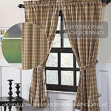 Load image into Gallery viewer, Sawyer Mill Charcoal Plaid Short Panel Set of 2 63x36