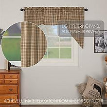 Load image into Gallery viewer, Sawyer Mill Charcoal Plaid Swag Set of 2 36x36x16