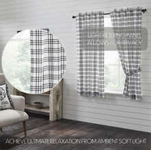 Load image into Gallery viewer, Sawyer Mill Black Plaid Short Panel Set of 2 63x36