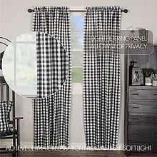 Load image into Gallery viewer, Annie Buffalo Black Check Panel Set of 2 84x40