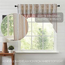 Load image into Gallery viewer, Kaila Ticking Blue Ruffled Swag Set of 2 36x36x16