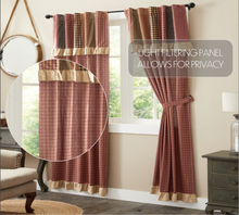 Load image into Gallery viewer, Maisie Panel with Attached Patch Valance Set of 2 84x40