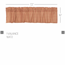 Load image into Gallery viewer, Sawyer Mill Red Plaid Valance 16x72